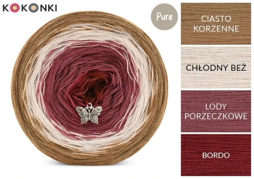 KOKONEK Pure P195 - Ciastko korzenne/chłodny beż/lody porzeczkowe/bordo