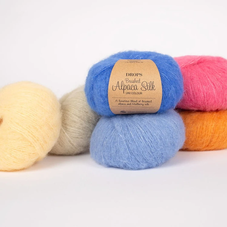 Włóczka Drops Brushed Alpaca Silk 30 / żółty
