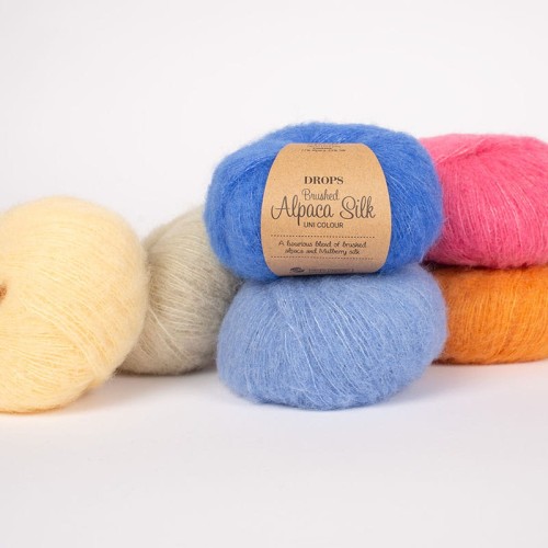 Włóczka Drops Brushed Alpaca Silk 31 / intensywny róż