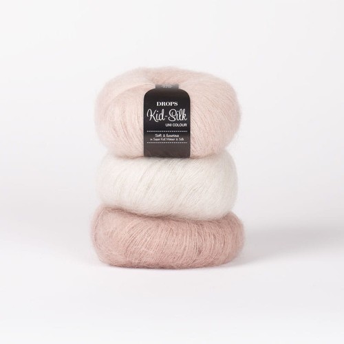 Włóczka Drops Kid-Silk 38 / kreda / uni color