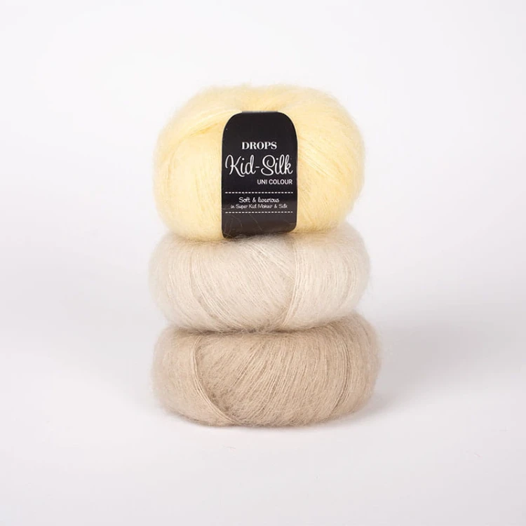 Włóczka Drops Kid-Silk 56 / marcepan / uni colour