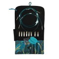 Zestaw drutów wymiennych HiyaHiya Sharp Premium Small 5" / 2.75 - 5 mm / etui liście szmaragd - OSTRE