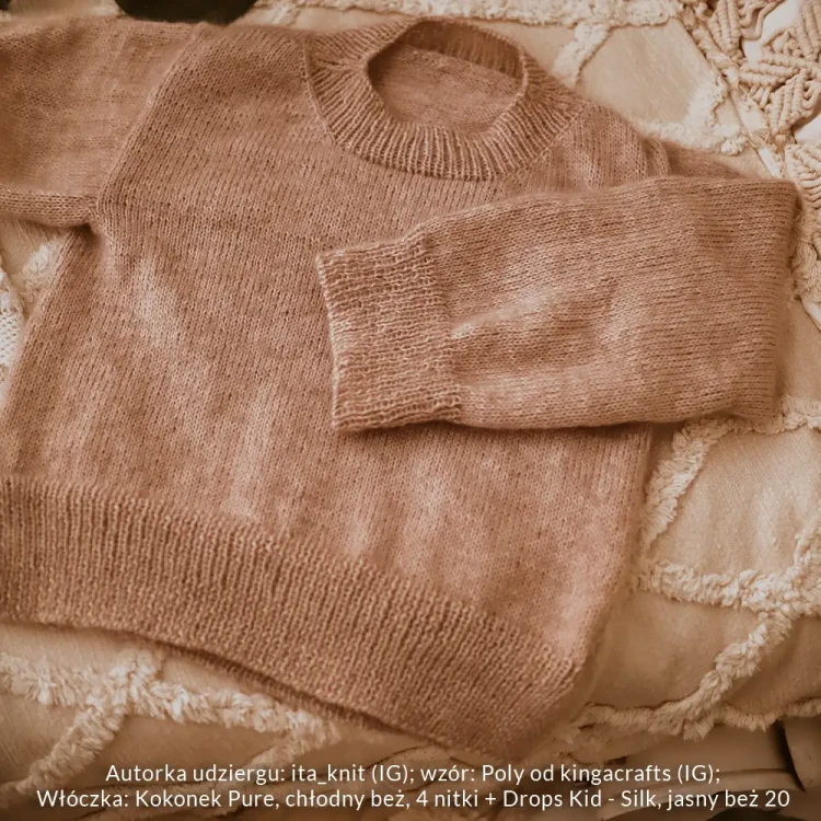Autorka udziergu: ita_knit; Wzór: Poly od kingacrafts