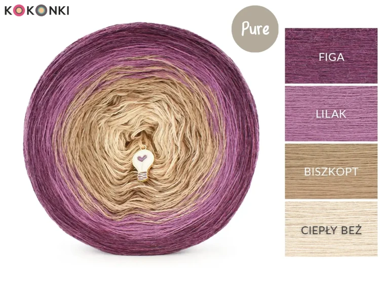 KOKONEK Pure P212 - Figa/lilak/biszkopt/ciepły beż