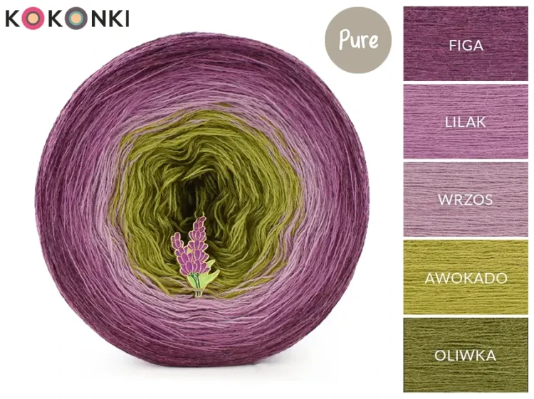 KOKONEK Pure P209 - Figa/lilak/wrzos/awokado/oliwka