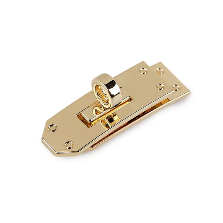 Zapięcie obrotowe do torebki / złoto / 16 x 53 mm / 940120