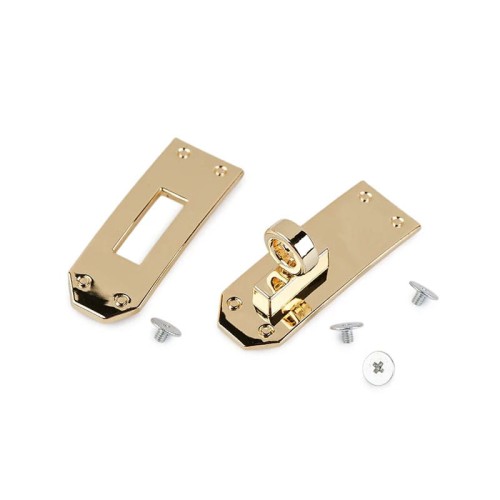 Zapięcie obrotowe do torebki / złoto / 16 x 53 mm / 940120