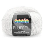 Włóczka / nić fantazyjna z cekinami Sesia Bluebell 0051 / biel