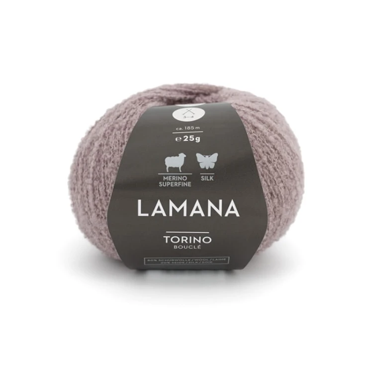 Włóczka Lamana Torino Bouclé 37 / blady fiolet