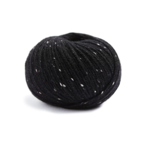 Włóczka Lamana Como Tweed 01 T / czerń tweed