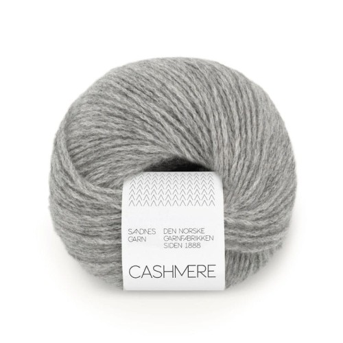 Włóczka Sandnes Garn Cashmere 1042 / szary melanż