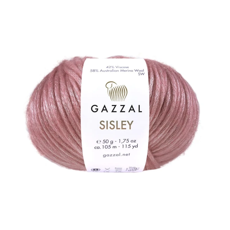 Włóczka Gazzal Sisley 5728 / łososiowy