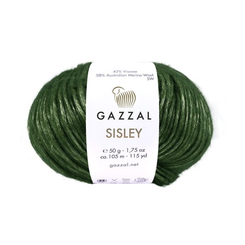 Włóczka Gazzal Sisley 5724 / zieleń