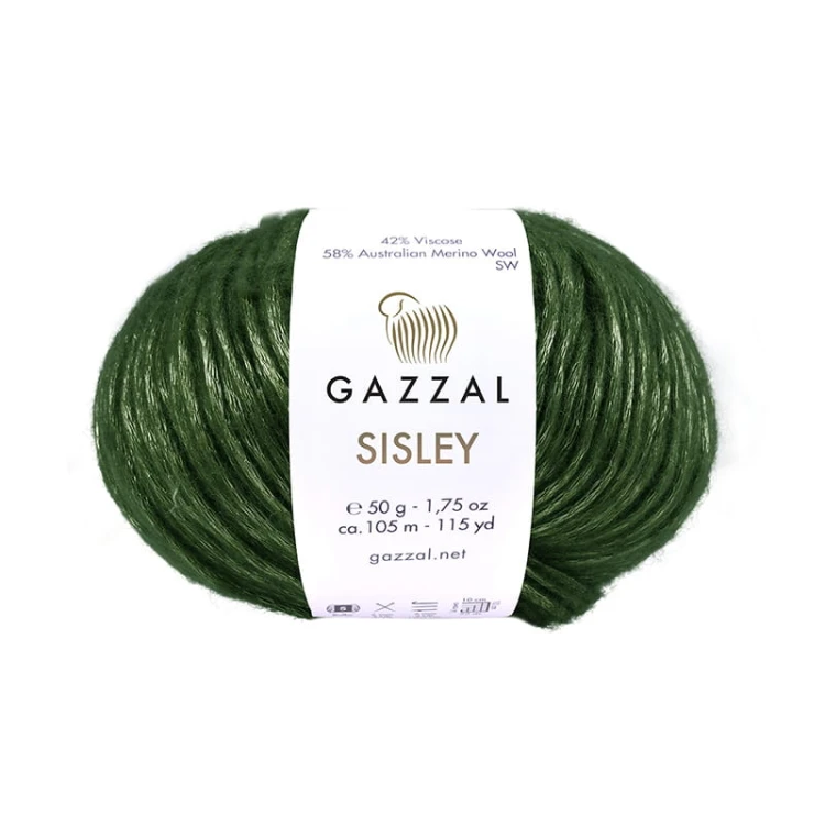 Włóczka Gazzal Sisley 5724 / zieleń