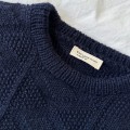 Metka tkana PetiteKnit "What a great sweater - I made it!" / mała / naturalny /  1,5 x 5 cm / 1 szt