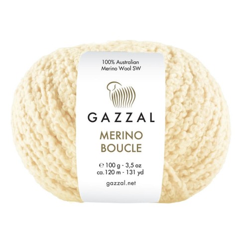 Włóczka Gazzal Merino Boucle 3761 / budyń