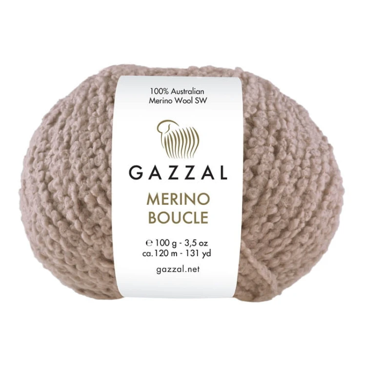 Włóczka Gazzal Merino Boucle 3762 / cappucino