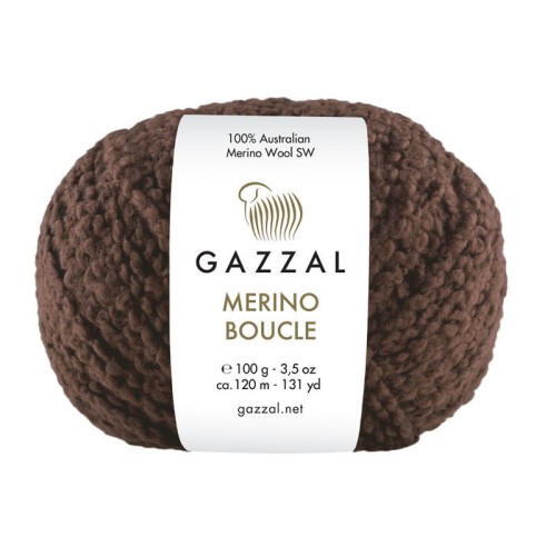 Włóczka Gazzal Merino Boucle 3763 / czekolada