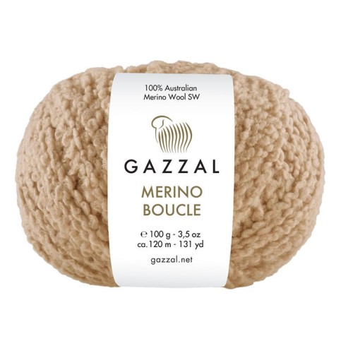 Włóczka Gazzal Merino Boucle 3765 / ciepły beż