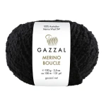 Włóczka Gazzal Merino Boucle 3766 / czerń