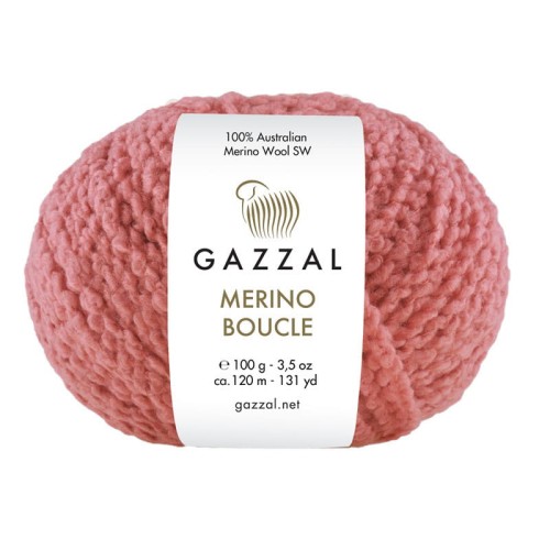 Włóczka Gazzal Merino Boucle 3768 / malwa