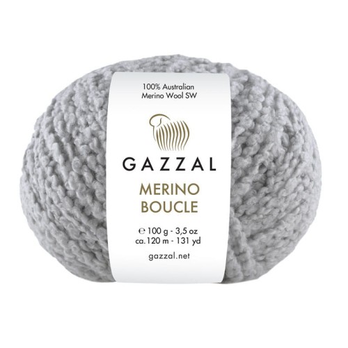 Włóczka Gazzal Merino Boucle 3773 / szary