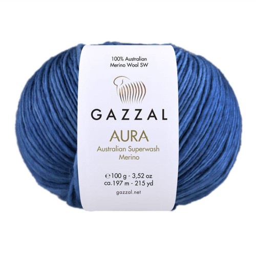Włóczka Gazzal Aura 167 / szafir