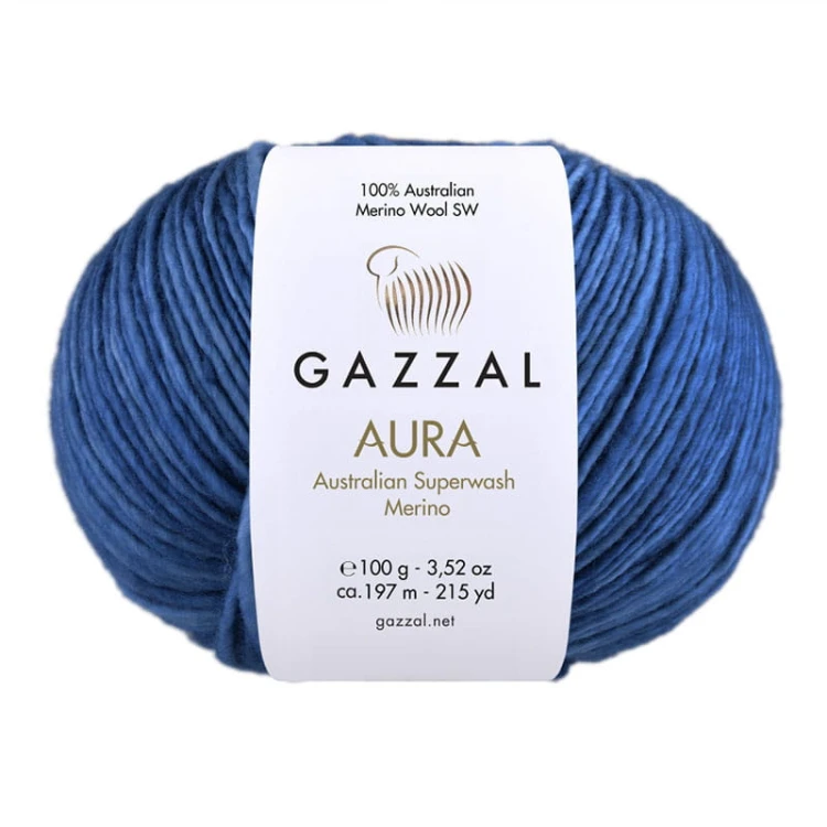 Włóczka Gazzal Aura 167 / szafir