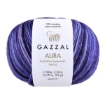 Włóczka Gazzal Aura 169 / fiolet melanż