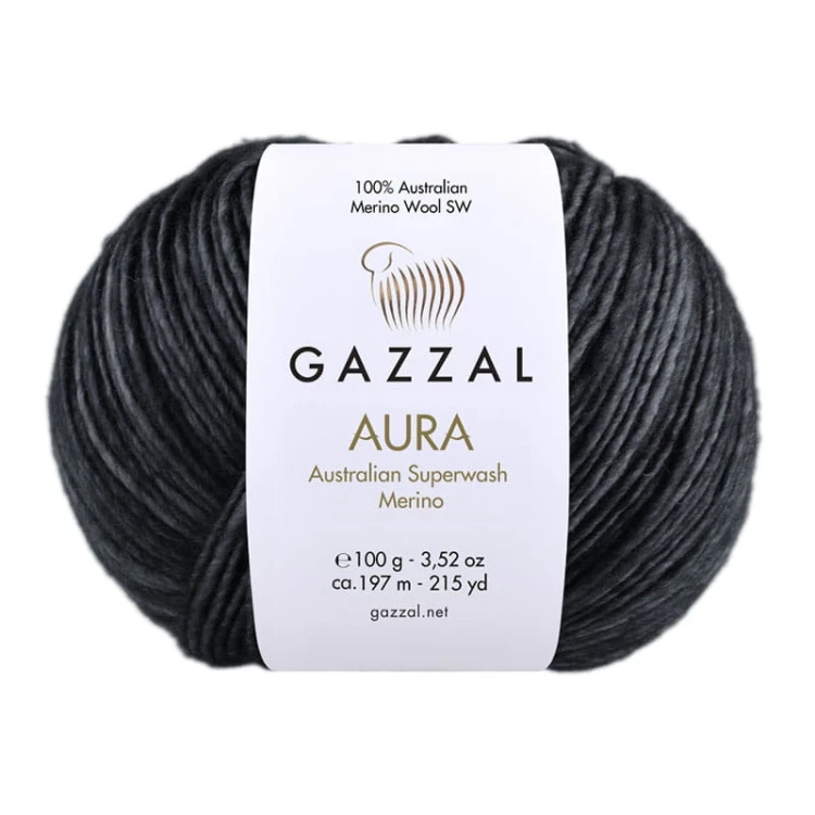 Włóczka Gazzal Aura 171 / antracyt