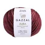 Włóczka Gazzal Aura 174 / czereśnia