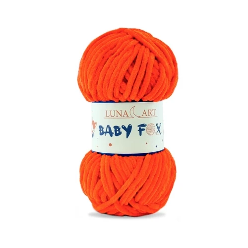 Włóczka Luna Art Baby Fox 100-89 / elektryzujący pomarańcz