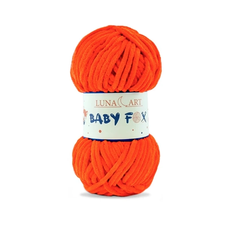 Włóczka Luna Art Baby Fox 100-89 / elektryzujący pomarańcz