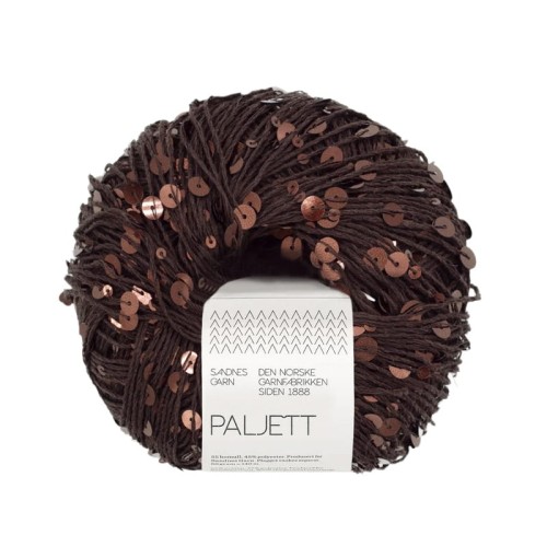 Włóczka z cekinami Sandnes Garn Paljett 3086 Espresso sparkle / czekolada i miedź
