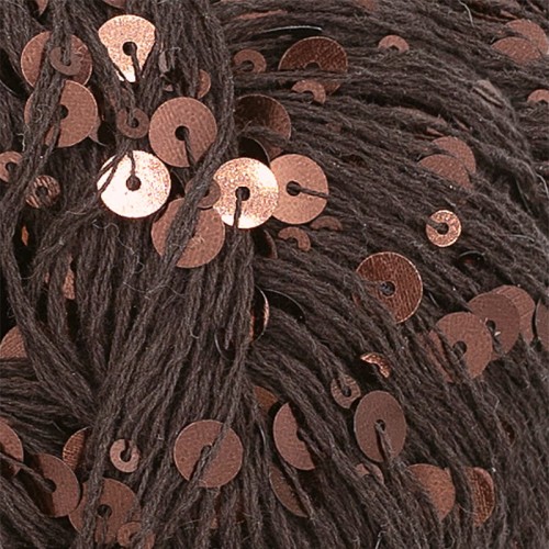 Włóczka z cekinami Sandnes Garn Paljett 3086 Espresso sparkle / czekolada i miedź