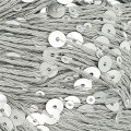 Włóczka z cekinami Sandnes Garn Paljett 1120 Silver spoon / szary i srebro