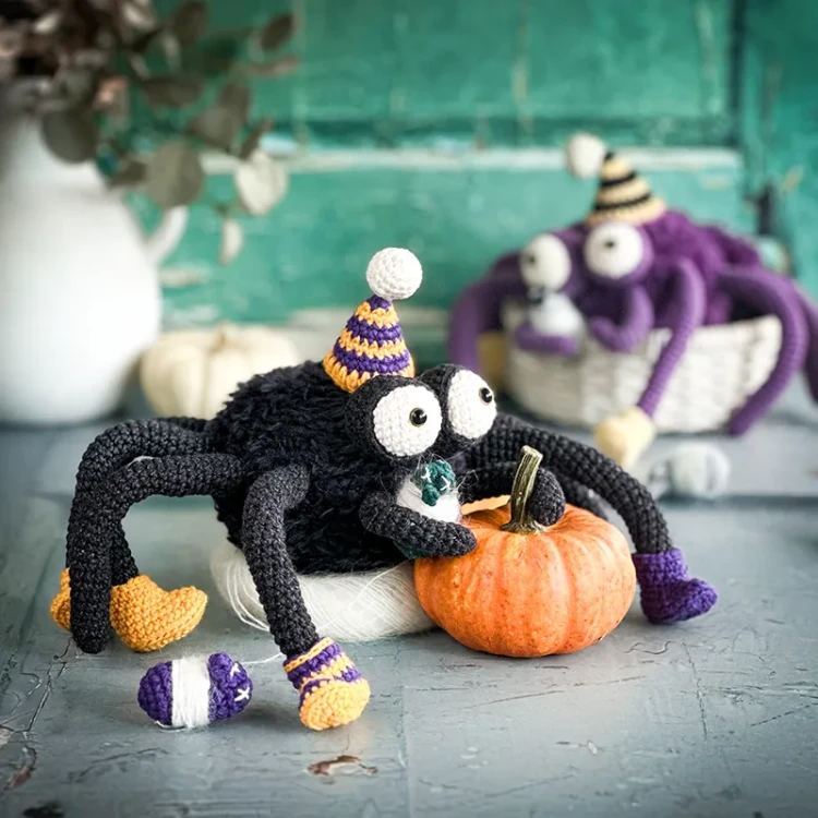 Zestaw na maskotkę amigurumi Pająk Gosia Golba @szydlaki_pluszaki
