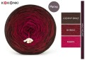 KOKONEK Rare Merino R184 Chocolate Chilli - Ciemny brąz/bordo/rubin + 1 nitka wino melanż