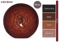 KOKONEK Rare Merino R187 Chocolate Chilli - Czekolada/toffi/terakota + 1 nitka bordo