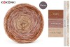 KOKONEK Merino Unikat MU10 Chocolate Chilli - Toffi/terakota/ciepły beż + 1 nitka jasny beż + 1 nitka tweed beż