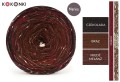 KOKONEK Merino Unikat MU11 Chocolate Chilli - Czekolada/brąz/miedź melanż + 1 nitka bordo + 1 nitka tweed toffi