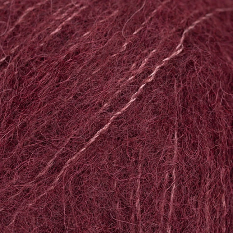 Włóczka Drops Brushed Alpaca Silk 44 / wino śliwkowe