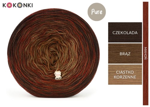KOKONEK Pure Rare PR002 Chocolate Chilli - Czekolada/brąz/ciastko korzenne + 1 nitka mahoń