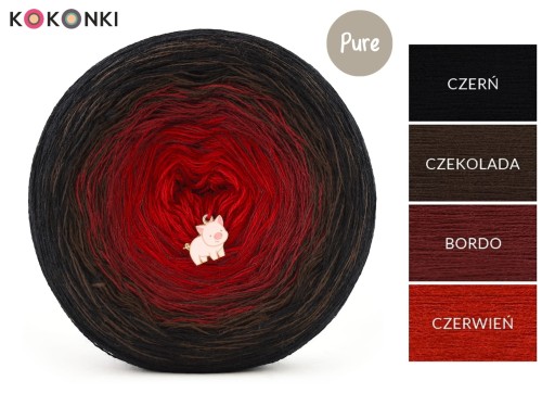 KOKONEK Pure P214 Chocolate Chilli - Czerń/czekolada/bordo/czerwień