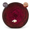 KOKONEK Rare Merino R184 Chocolate Chilli - Ciemny brąz/bordo/rubin + 1 nitka wino melanż