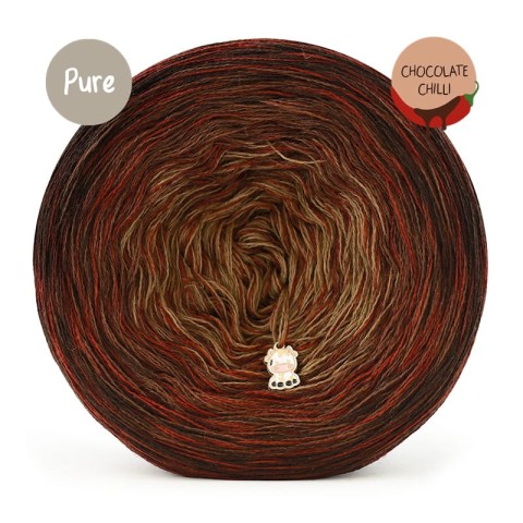 KOKONEK Pure Rare PR002 Chocolate Chilli -  Czekolada/brąz/ciastko korzenne + 1 nitka mahoń (3 nitki + 1)