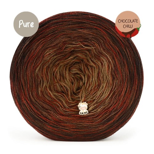 KOKONEK Pure Rare PR002 Chocolate Chilli - Czekolada/brąz/ciastko korzenne + 1 nitka mahoń