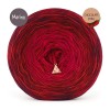 KOKONEK Rare Merino R185 Chocolate Chilli - Wino melanż/bordo/rubin + 1 nitka czerwień