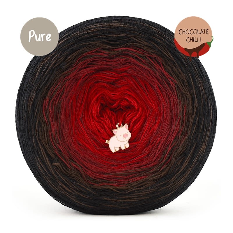 KOKONEK Pure P214 Chocolate Chilli - Czerń/czekolada/bordo/czerwień