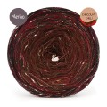 KOKONEK Merino Unikat MU11 Chocolate Chilli - Czekolada/brąz/miedź melanż + 1 nitka bordo + 1 nitka tweed toffi